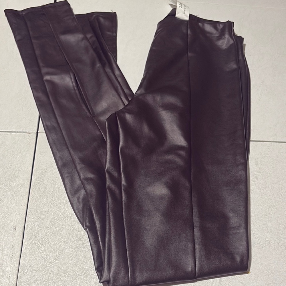 Wet Seal Black Faux Leather Pantsuit